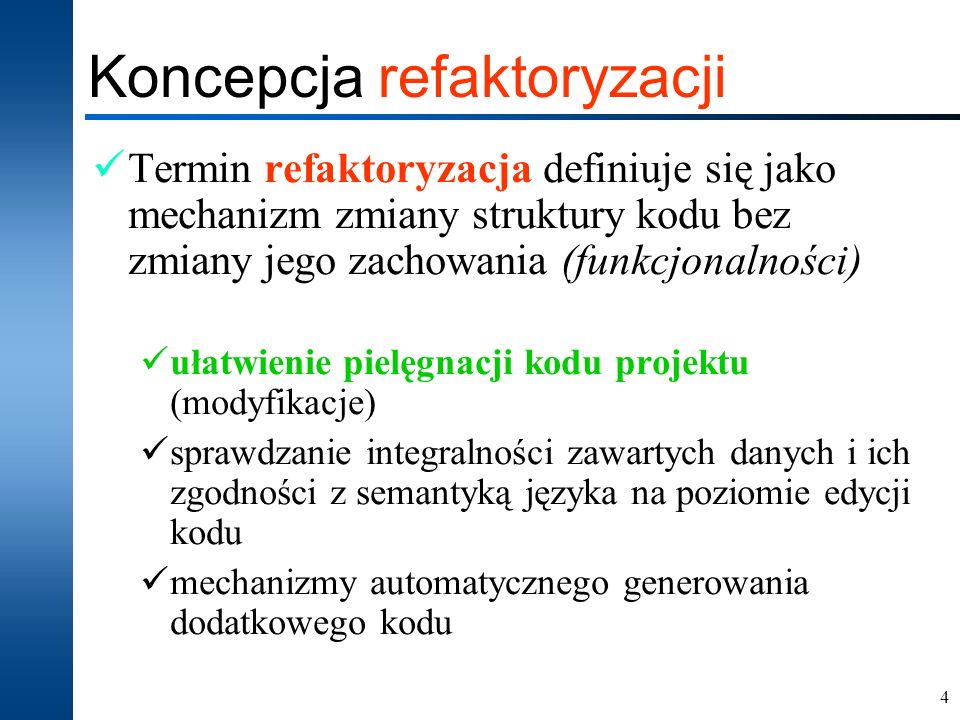 Koncepcja Refaktoryzacji Kodu W J Zyku Vhdl Ppt Pobierz